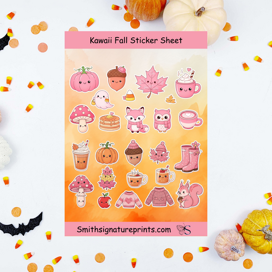 Kawaii Halloween Sticker Sheet 3