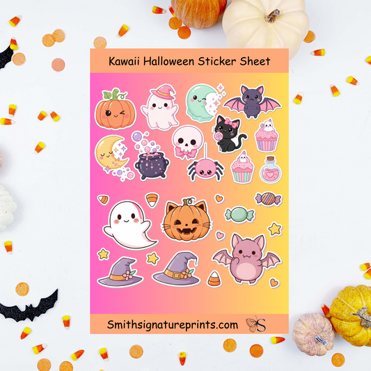 Kawaii Halloween Sticker Sheet 5