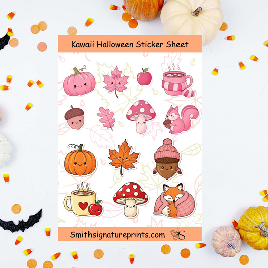 Kawaii Halloween Sticker Sheet 7