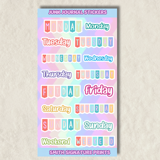 Junk Journal Sticker Sheet #15