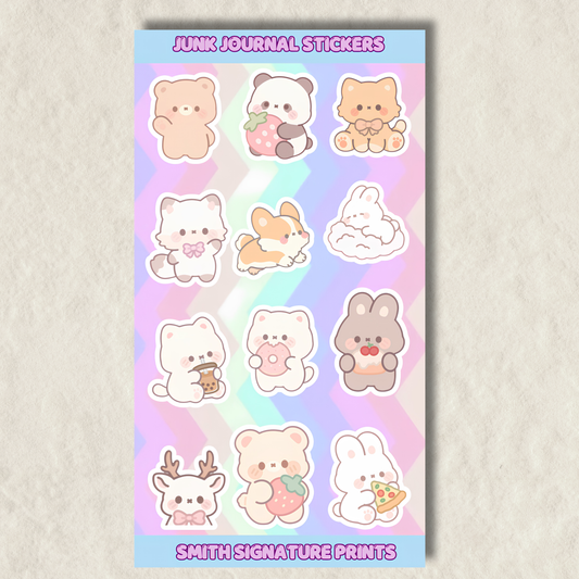 Junk Journal Sticker Sheet #13