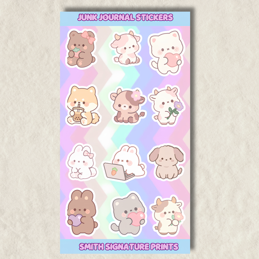 Junk Journal Sticker Sheet #12