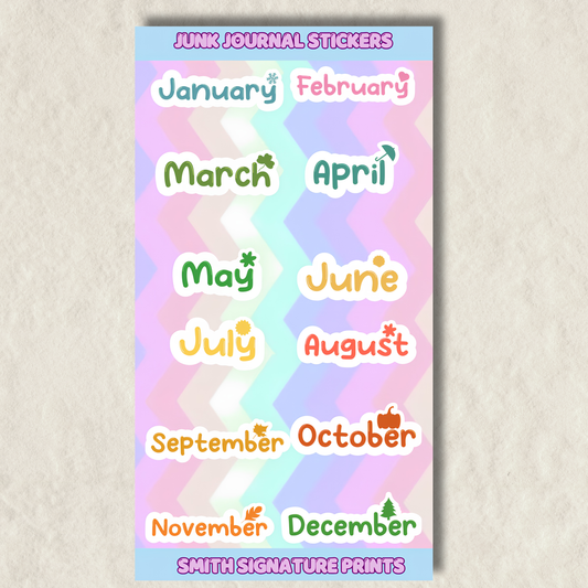 Junk Journal Sticker Sheet #23