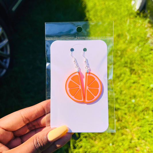 Orange Ear Rings