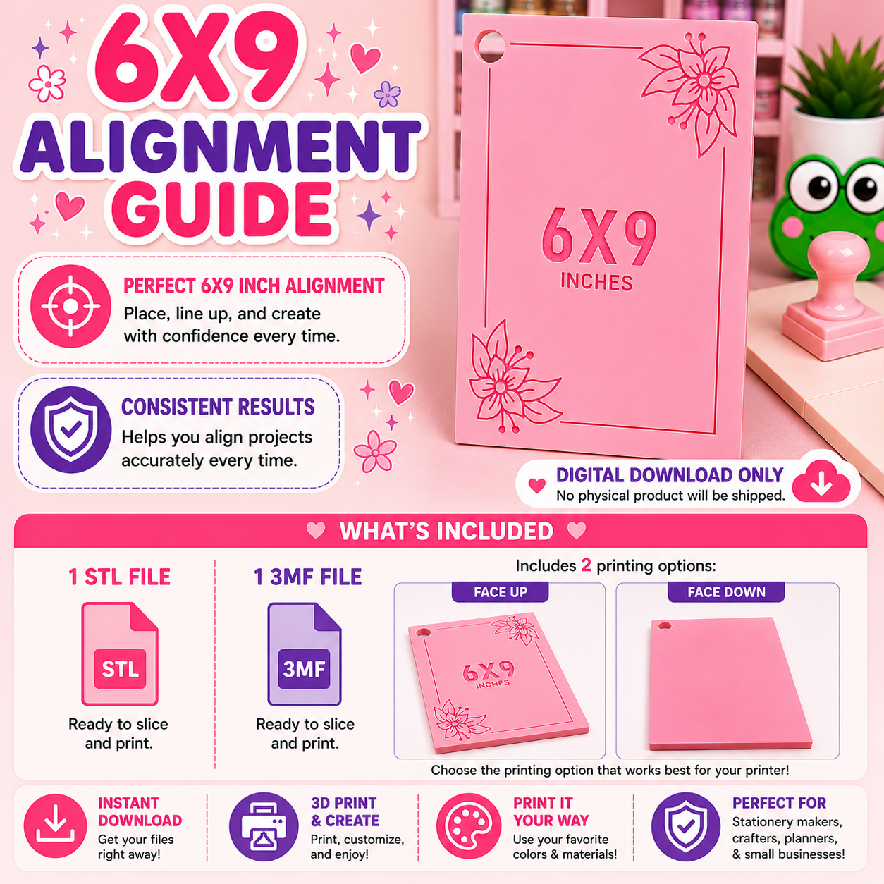 Paper Cutter Alignment Guide-6x9 STL FILE
