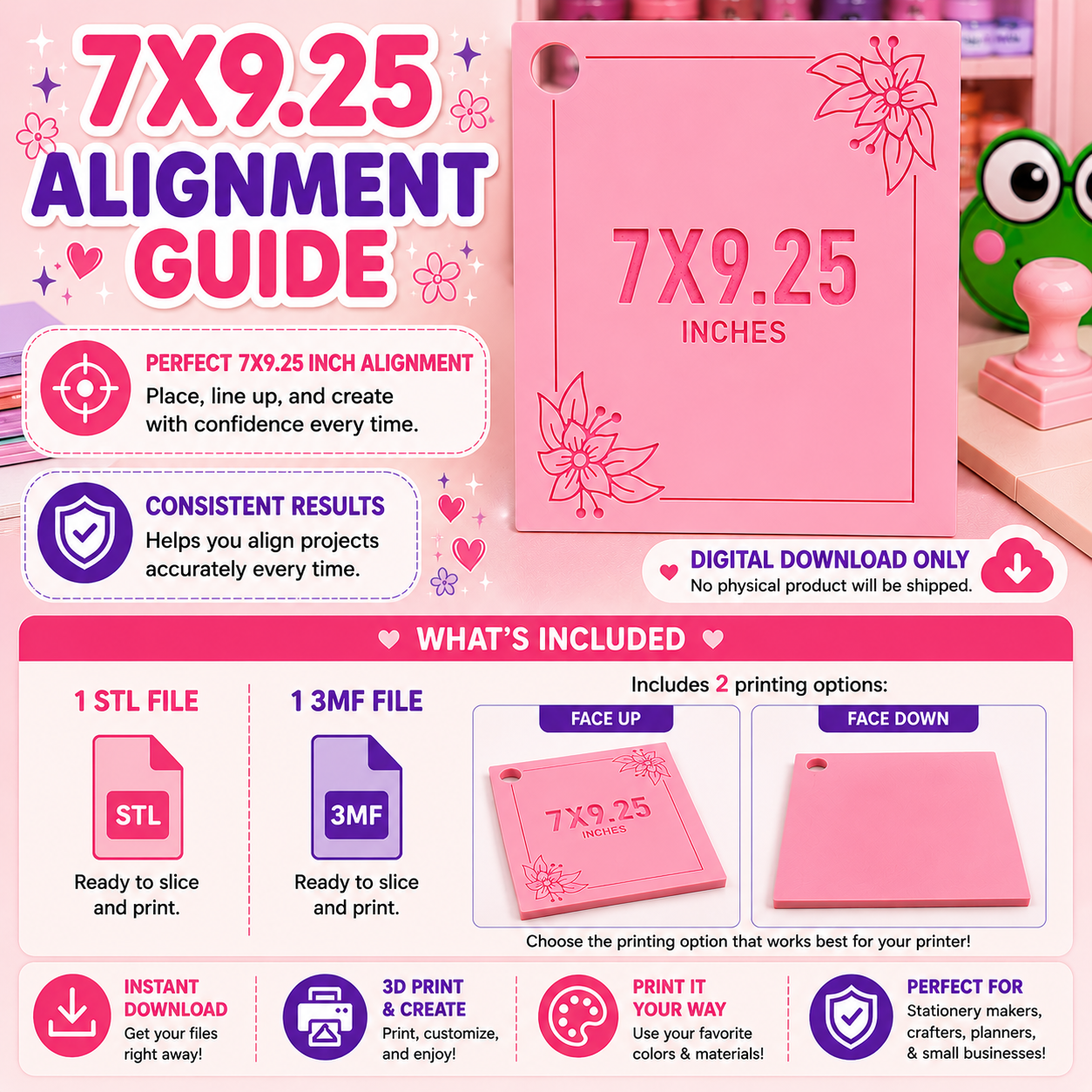 Paper Cutter Alignment Guide-7x9.25 STL FILE