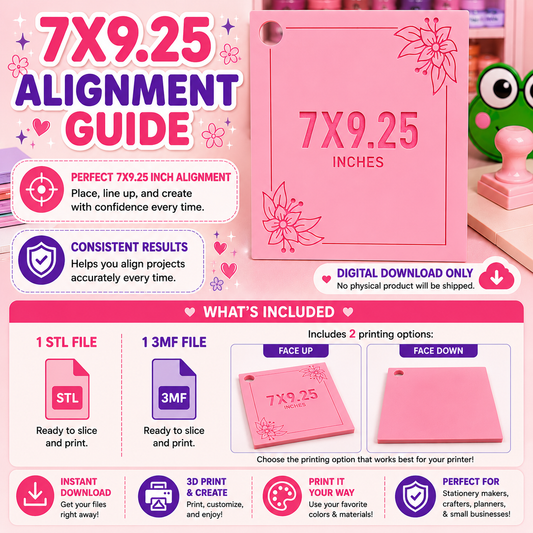 Paper Cutter Alignment Guide-7x9.25 STL FILE