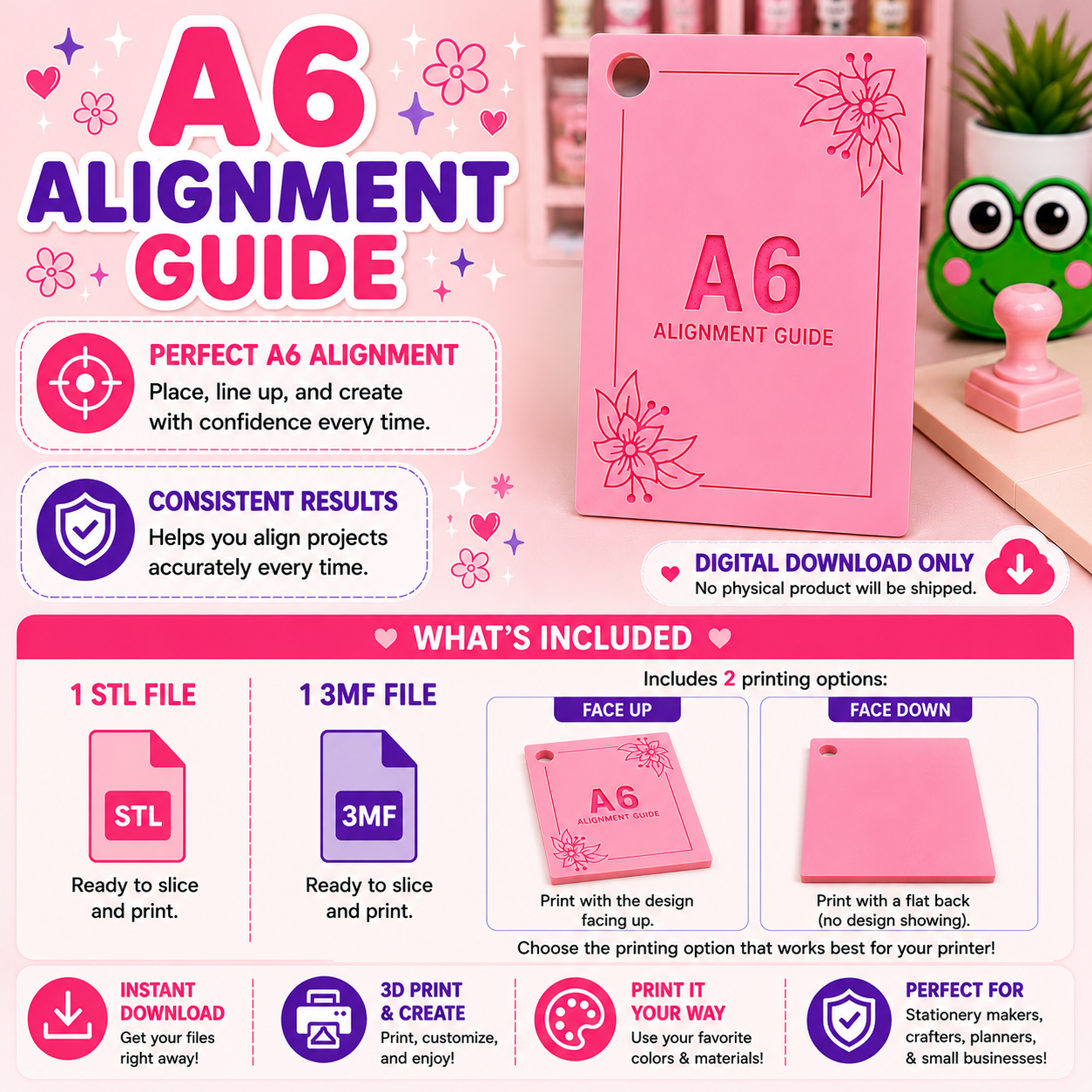 Paper Cutter Alignment Guide-A6 STL FILE