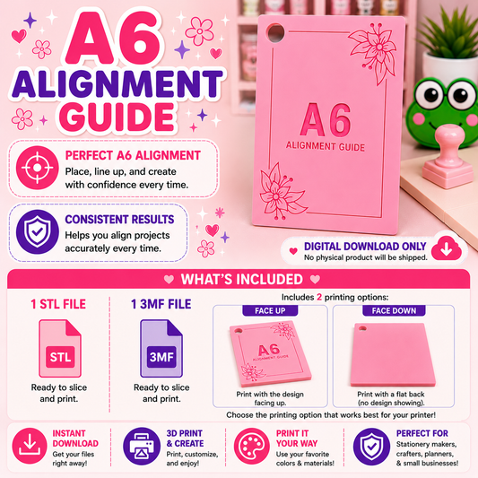 Paper Cutter Alignment Guide-A6 STL FILE
