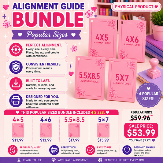 Alignment Guide Bundle- Popular Sizes