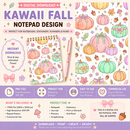 Pastel Pumpkin Notepad Design #4