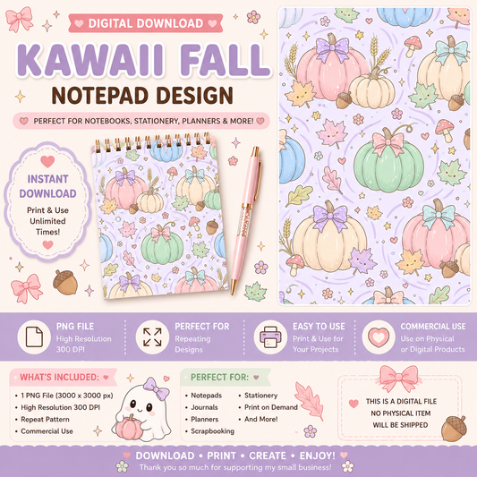 Pastel Pumpkin Notepad Design #1