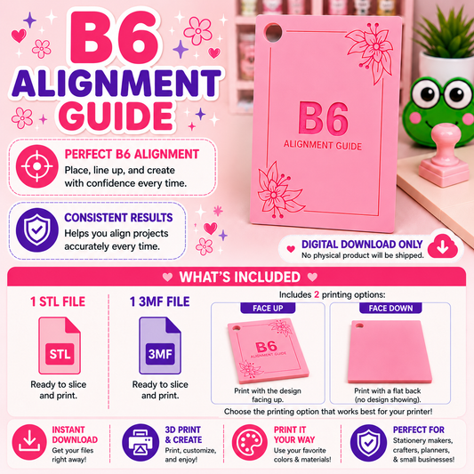 Paper Cutter Alignment Guide-B6 STL FILE