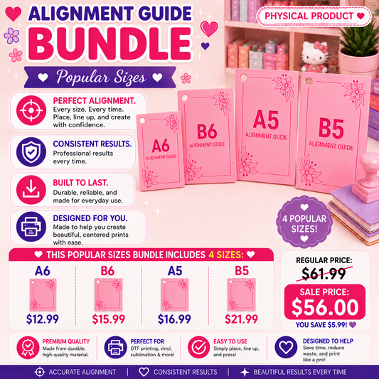 Alignment Guide Bundle- Popular Sizes(A6,B6,A5,B5)