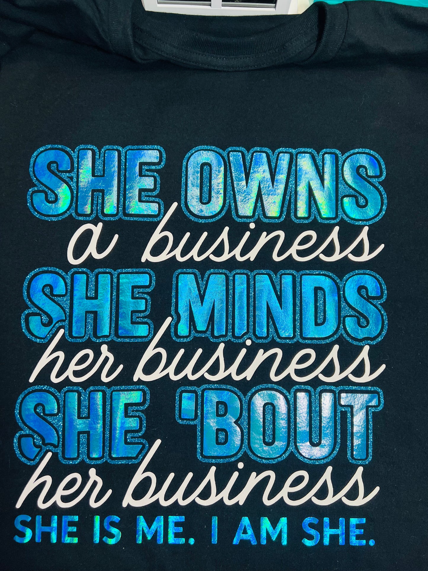 She owns a business