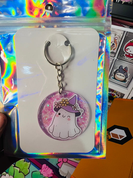 Kawaii Halloween Witch Ghost Keychain (Clearance Sale)