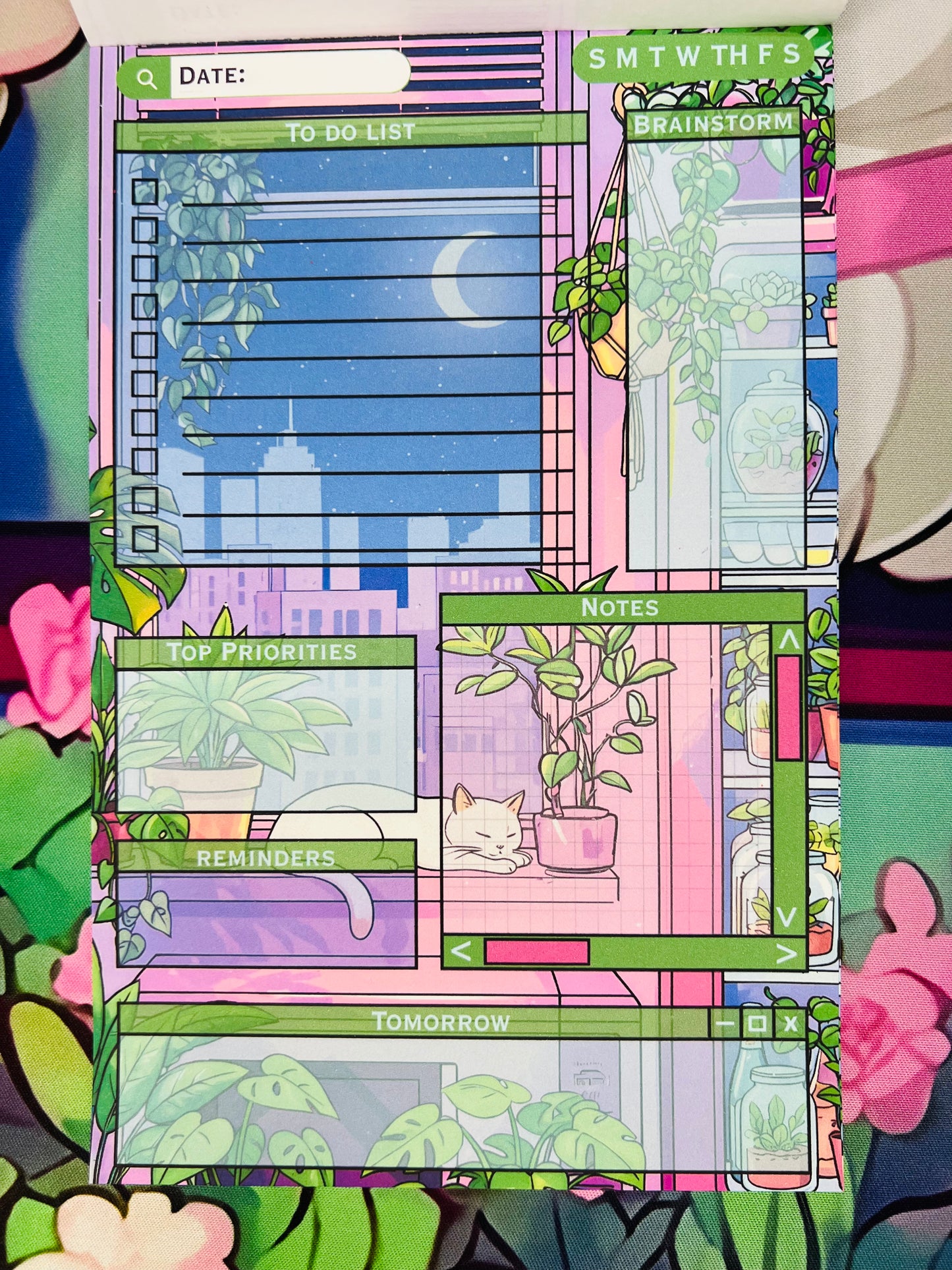 Green Whispers Daily Planner