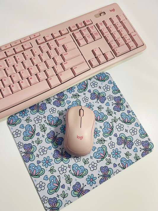 Kawaii Butterfly Field Mousepad