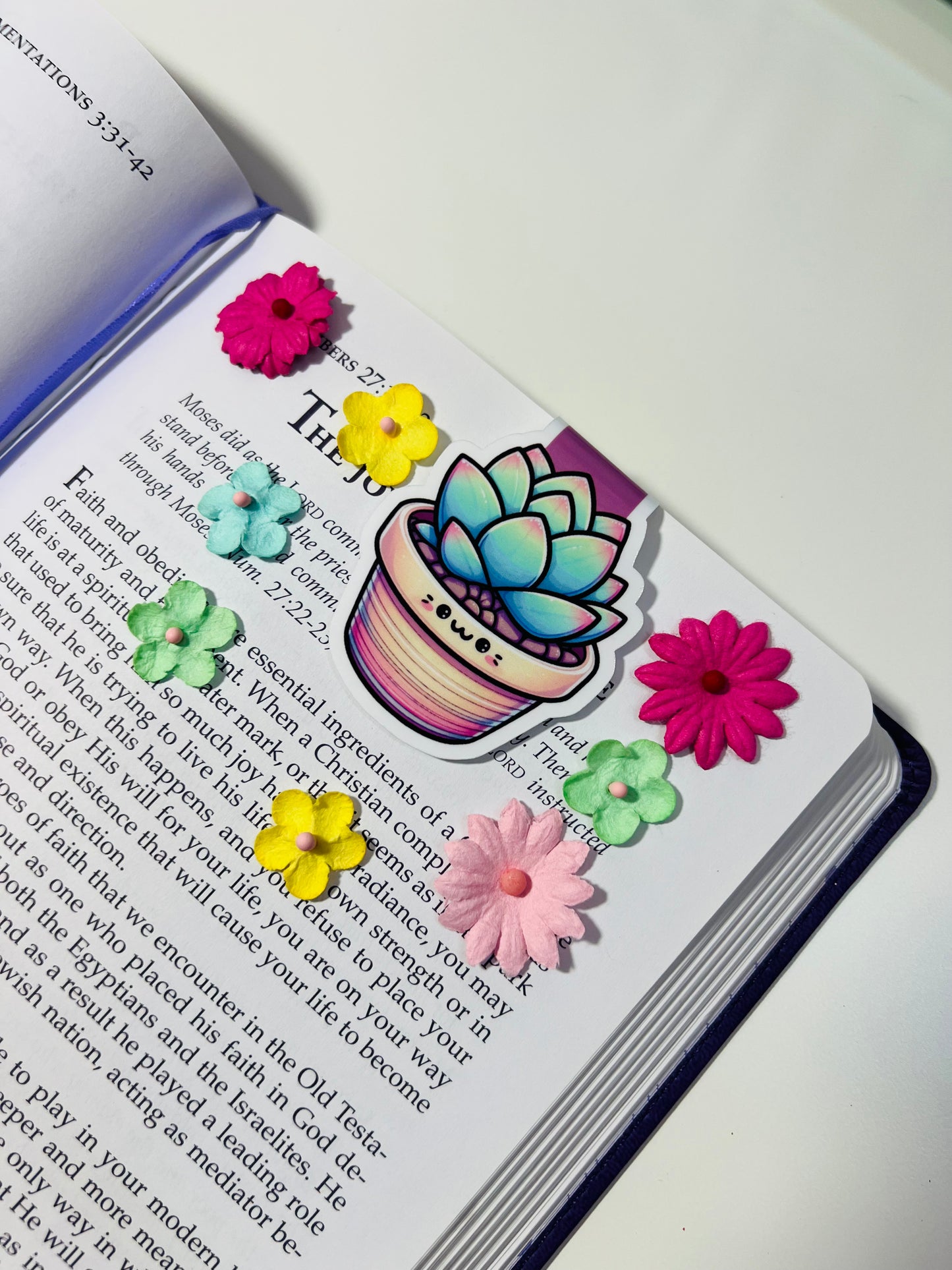 Kawaii Plant Pouch Magnetic Bookmark