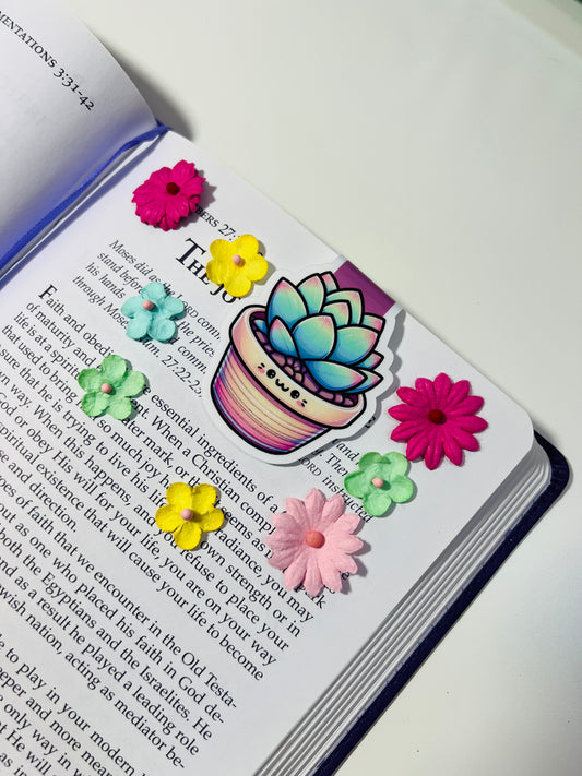 Kawaii Plant Pouch Magnetic Bookmark