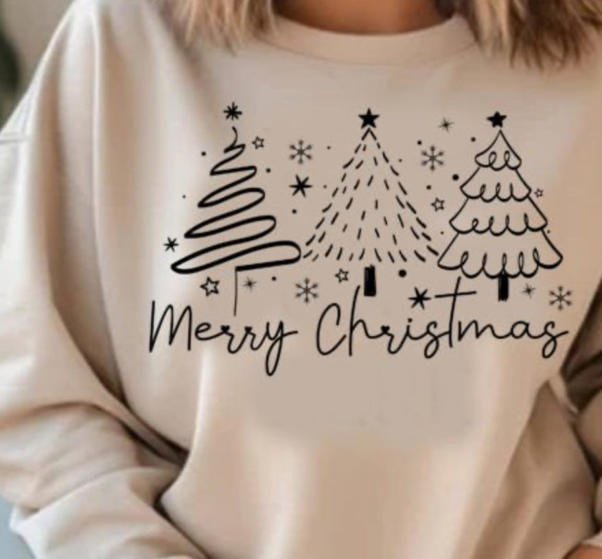 Merry Christmas tree sweatshirt