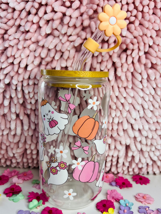 Happy Halloween 16 oz. Glass Cup