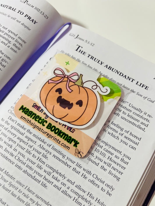 Pumpkin Boo Magnetic Bookmark