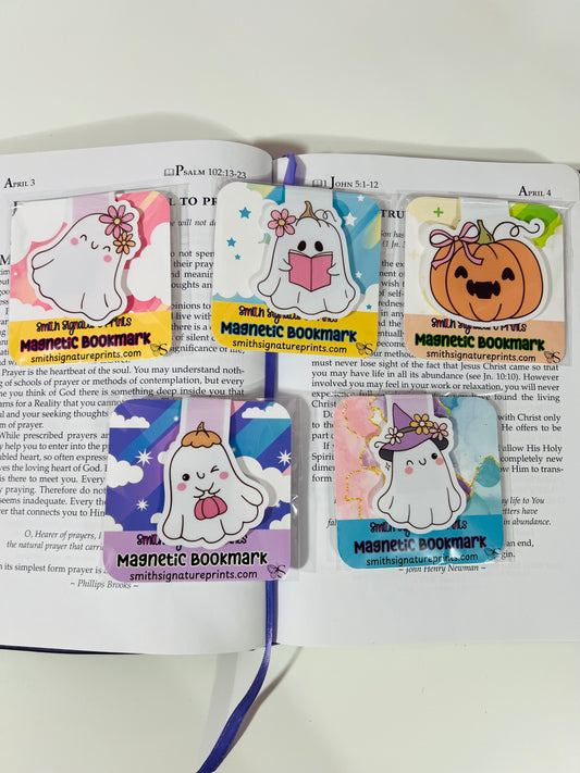 Kawaii Halloween Magnetic Bookmark Set