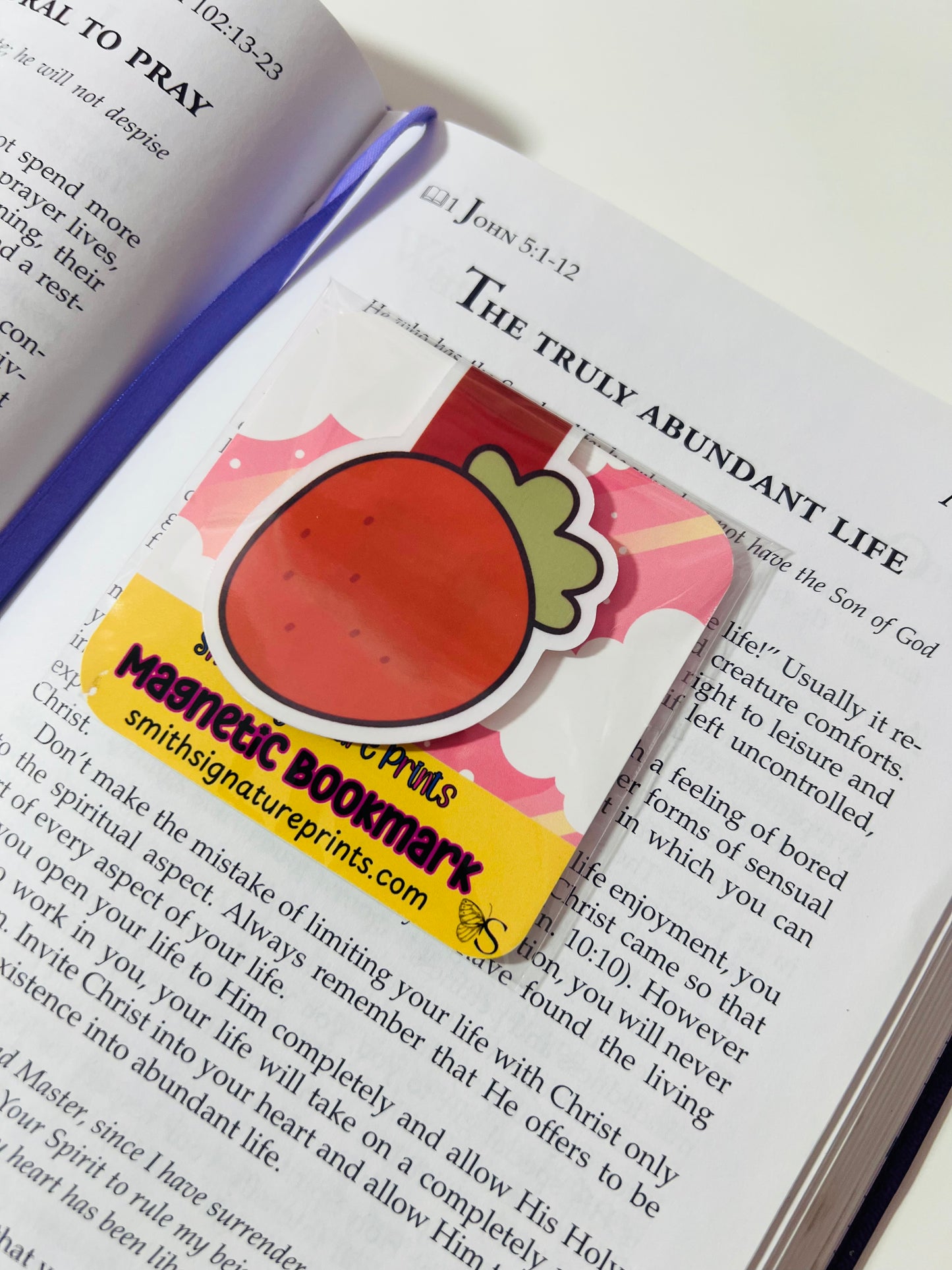 Juicy Strawberry Magnetic Bookmark