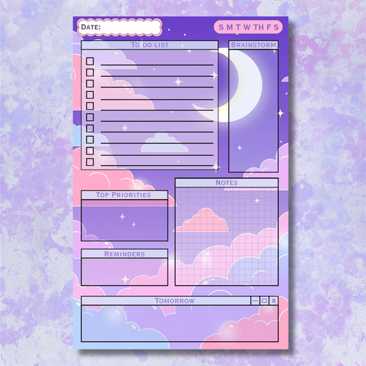 Moon In The Sky Daily Planner