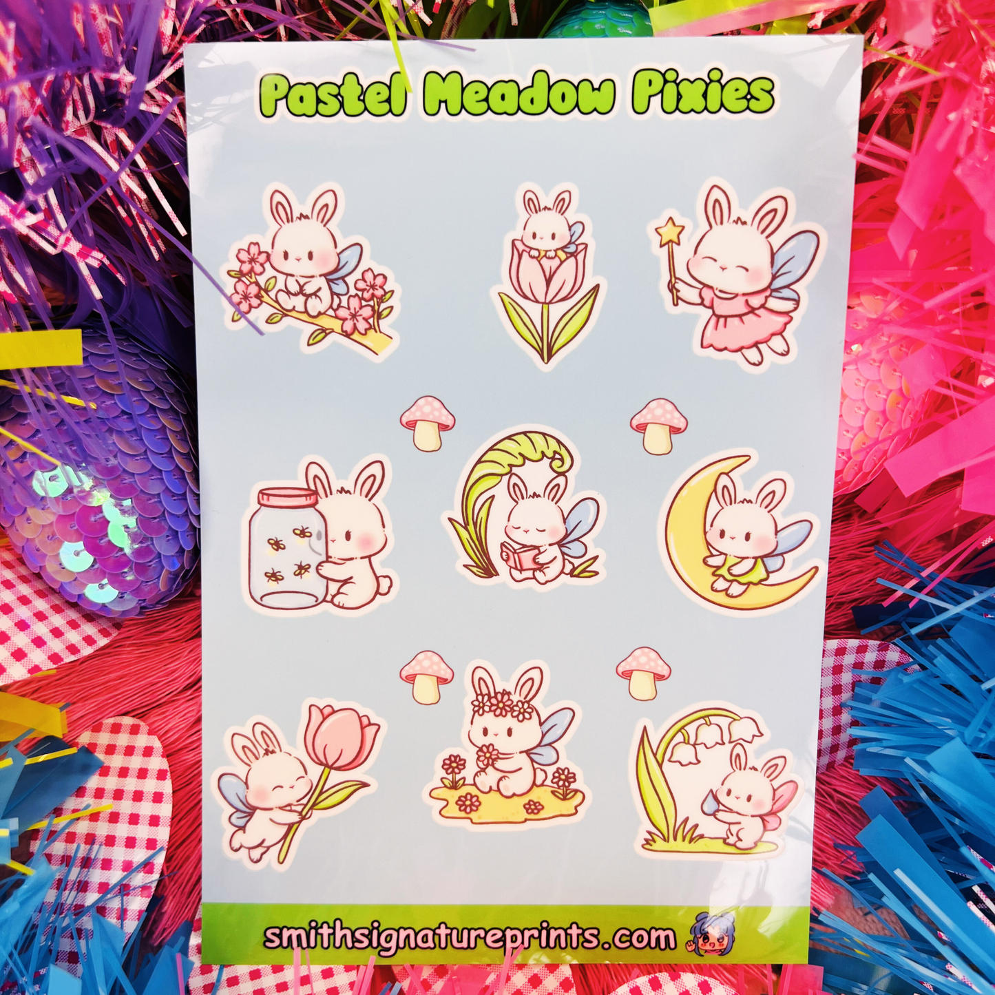 Pastel Meadow Pixies Sticker Sheet