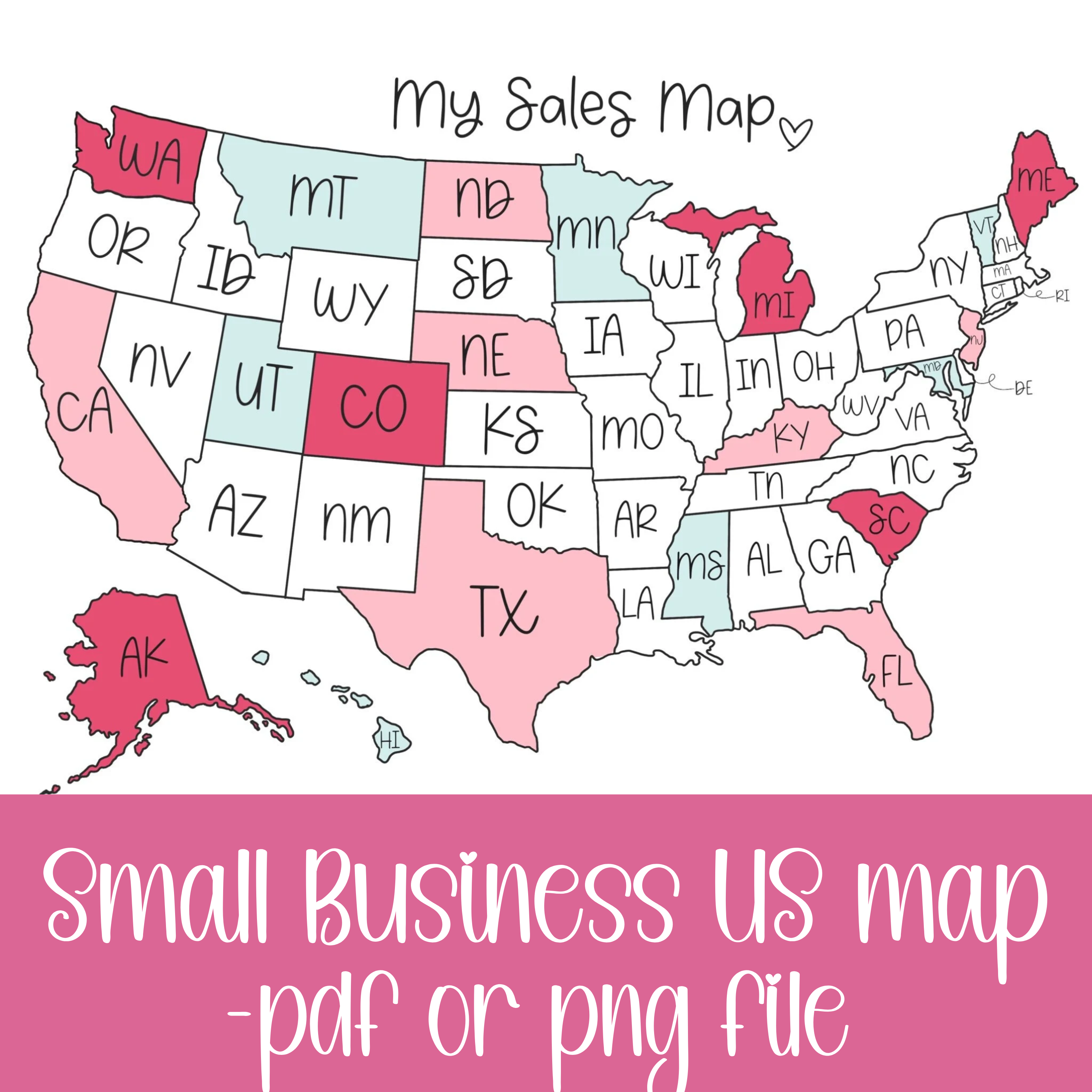 Free Printable Sales map – Smith Signature Prints