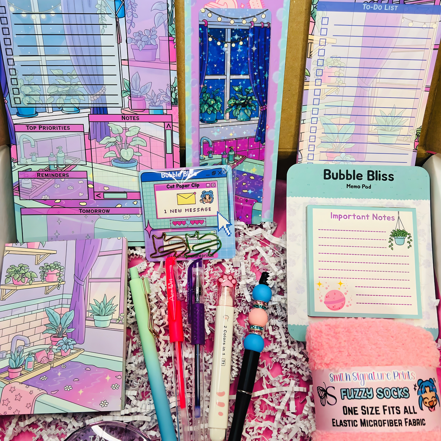 Bubble Bliss Aesthetic Stationery Box